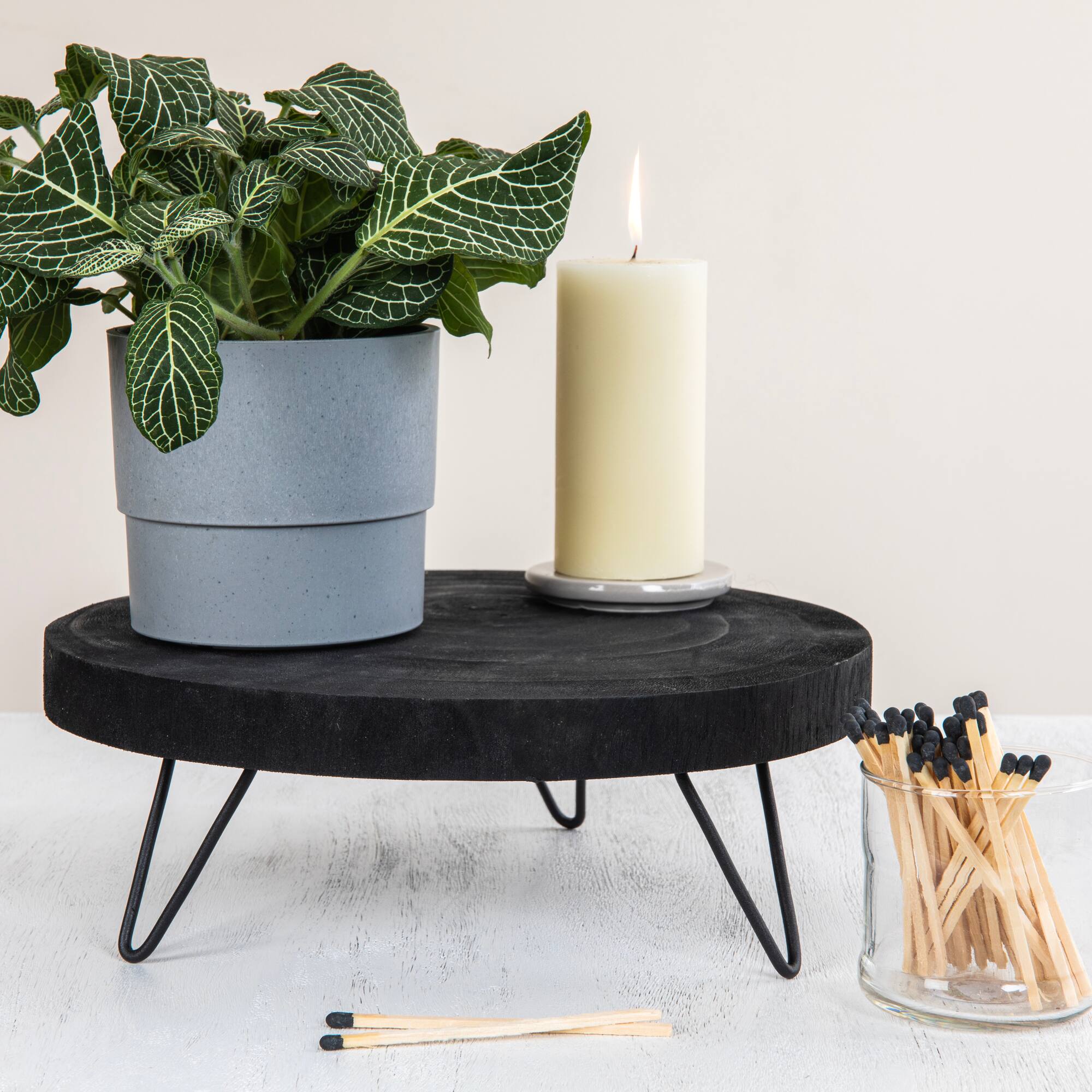 Hello Honey® Decorative Paulownia Wood Pedestal